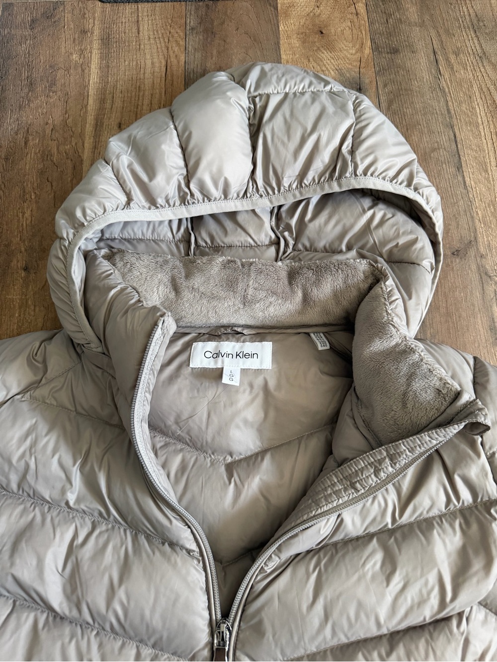 Calvin Klein Premium Down Puffer Jacket Womens Large - Picture 6 of 7